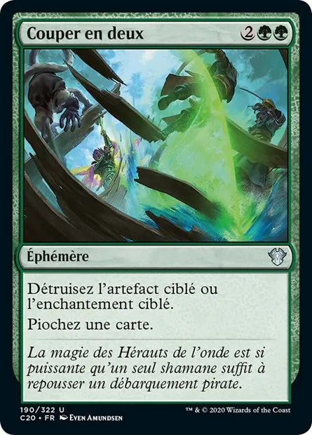 Couper en deux, carte Magic C20 190 — extension Commander 2020