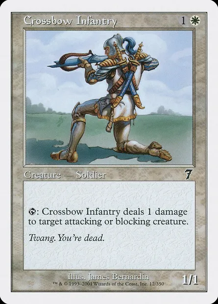 Crossbow Infantry, Magic card 7ED 12 — Seventh Edition set