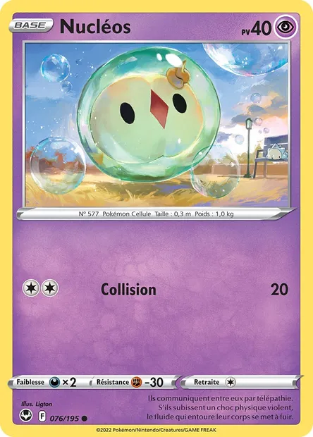 Nucléos, carte Pokémon SIT 076 — extension Tempête Argentée