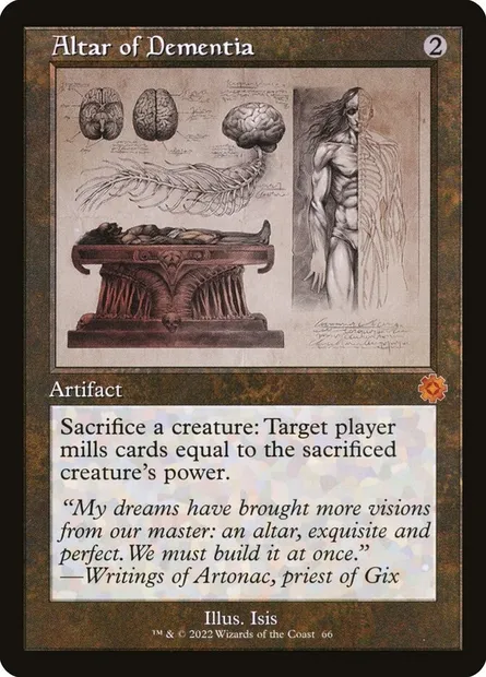 Altar of Dementia, Magic card BRR 66 — The Brothers' War Retro Artifacts set