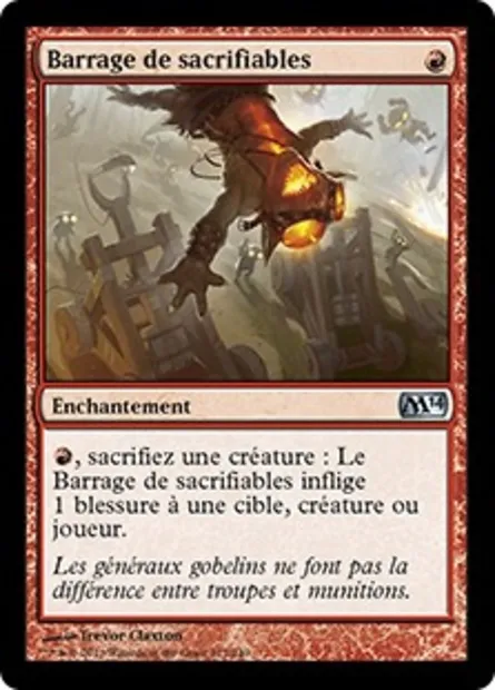 Barrage de sacrifiables, carte Magic M14 127 — extension Magic 2014