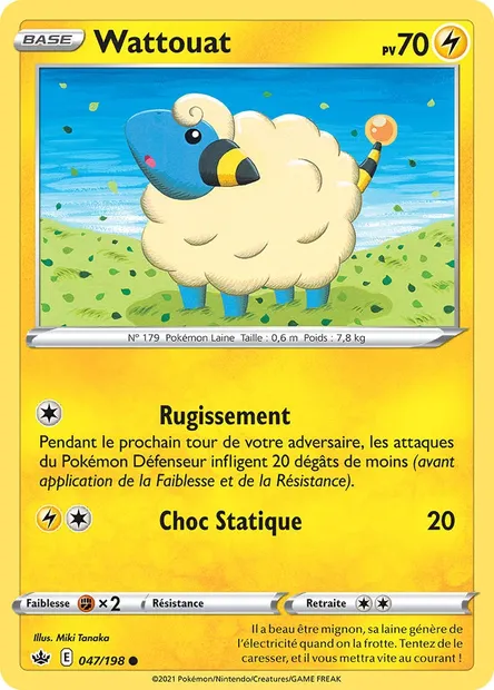 Wattouat, carte Pokémon CRE 47 — extension Règne de Glace