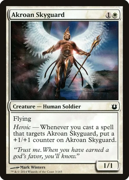 Akroan Skyguard, Magic card BNG 3 — Born of the Gods set