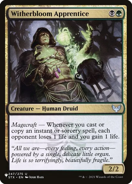 Witherbloom Apprentice, Magic card PLST STX-247 — The List set