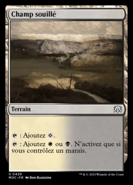 Champ souillé, carte Magic MOC 429 — extension March of the Machine Commander