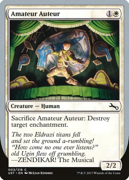 Amateur Auteur, Magic card UST 3d — Unstable set