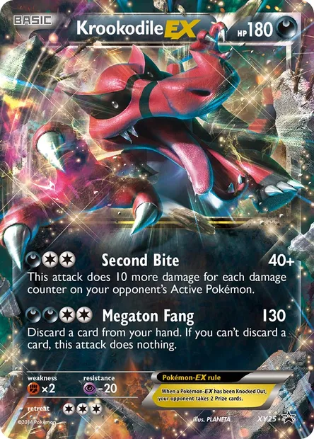 Krookodile EX, Pokémon card XY 25 — XY Black Star Promos set