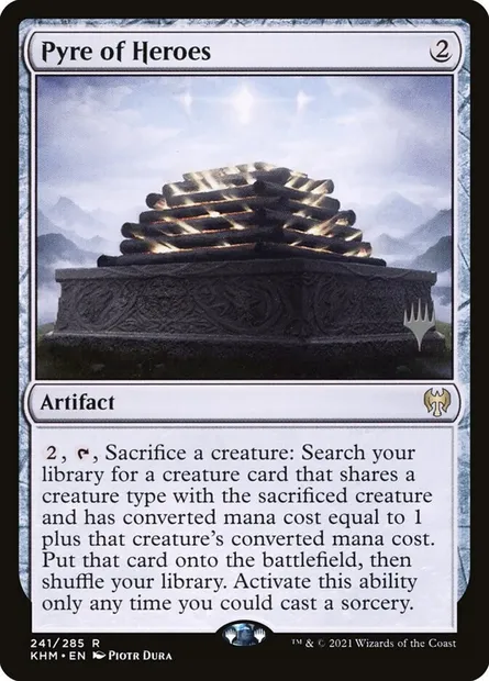 Pyre of Heroes, Magic card PKHM 241p — Kaldheim Promos set