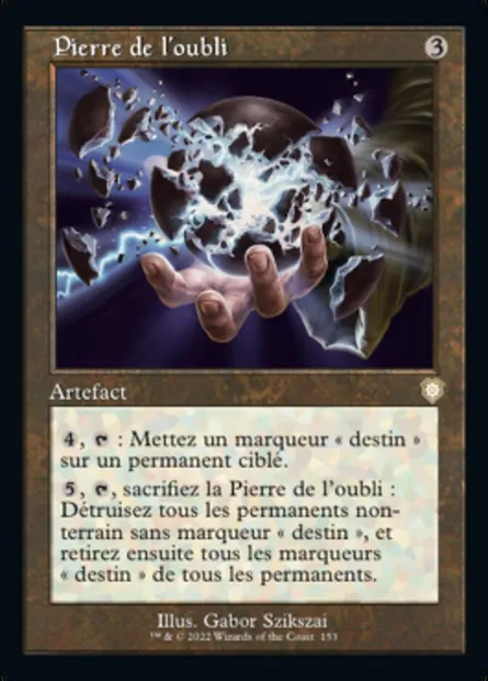 Pierre de l'oubli, carte Magic BRC 153 — extension The Brothers' War Commander
