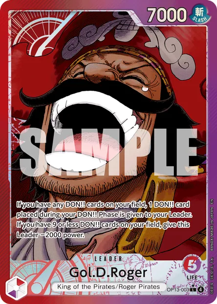 Gol.D.Roger, One Piece card OP13-003 — CARRYING ON HIS WILL set