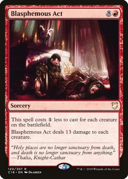 Blasphemous Act, Magic card C18 120 — Commander 2018 set