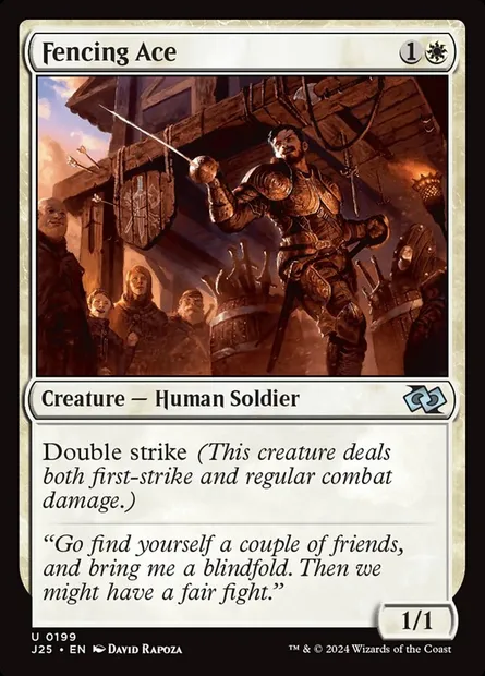 Fencing Ace, Magic card J25 199 — Foundations Jumpstart set