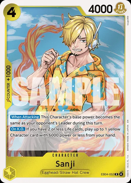 Sanji, One Piece card EB04-052 — EGGHEAD CRISIS set