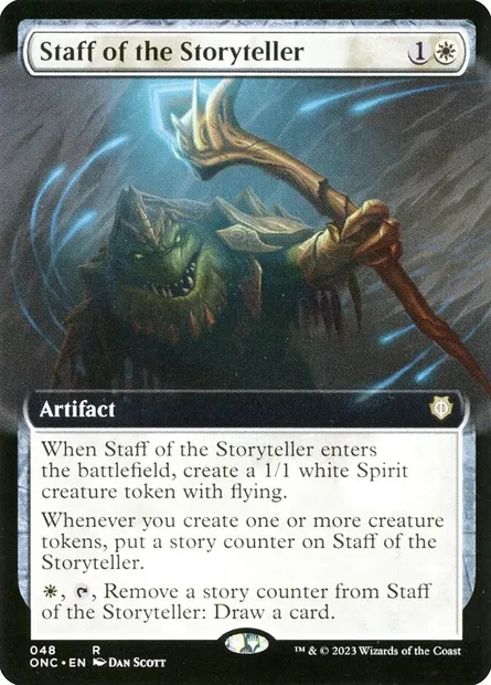 Staff of the Storyteller, Magic card ONC 48 — Phyrexia: All Will Be One Commander set