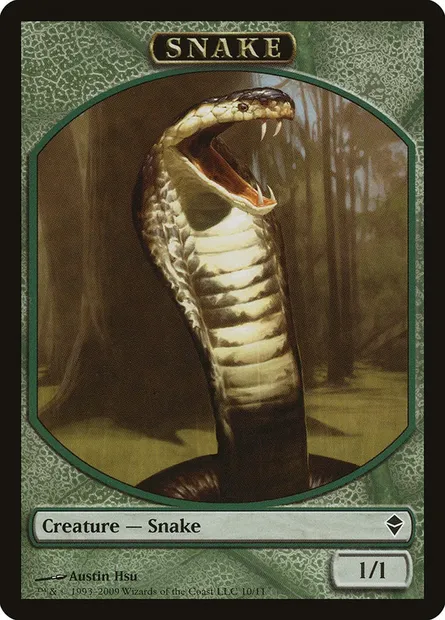 Snake, carte Magic TZEN 10 — extension Zendikar Tokens