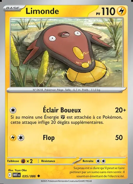Limonde, carte Pokémon WHT 035 — extension Flamme Blanche
