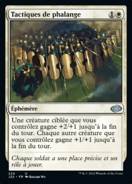 Tactiques de phalange, carte Magic J22 224 — extension Jumpstart 2022