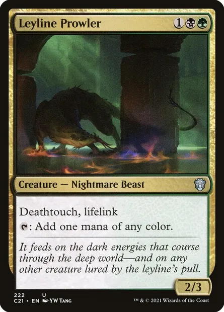 Leyline Prowler, Magic card C21 222 — Commander 2021 set