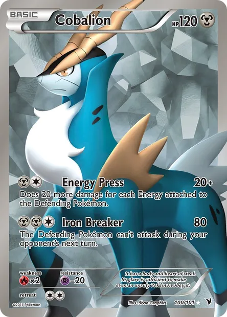 Cobalion, Pokémon card NVI 100 — Noble Victories set