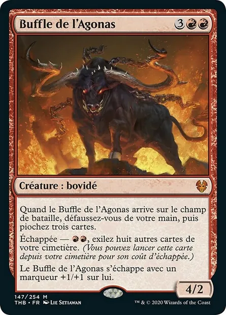 Buffle de l'Agonas, carte Magic THB 147 — extension Theros Beyond Death