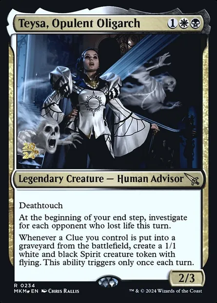 Teysa, oligarque opulente, carte Magic PMKM 234s — extension Murders at Karlov Manor Promos