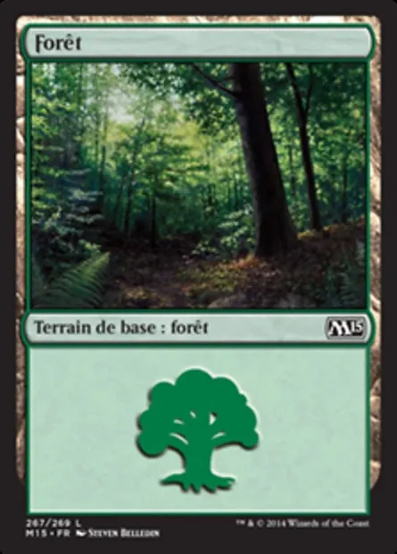 Forêt, carte Magic M15 267 — extension Magic 2015