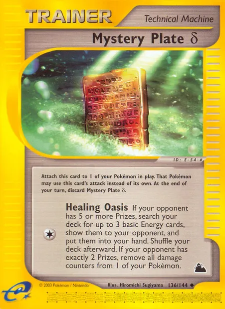 Mystery Plate δ, carte Pokémon SK 136 — extension Skyridge