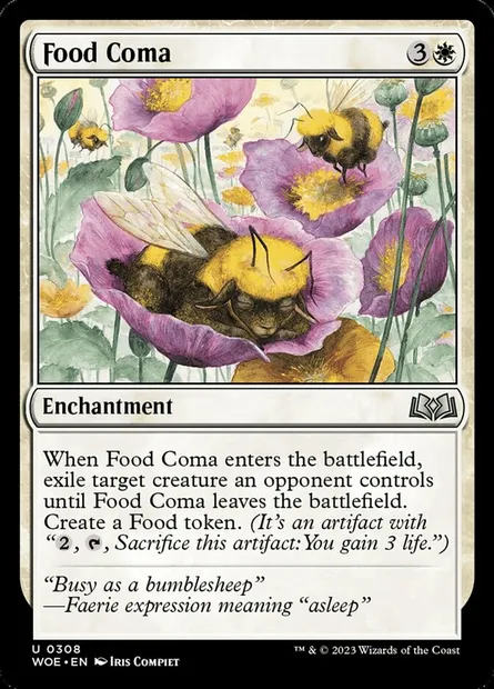 Food Coma, Magic card WOE 308 — Wilds of Eldraine set