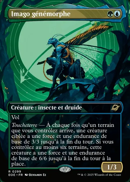 Imago génémorphe, carte Magic EOE 299 — extension Edge of Eternities