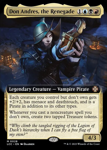 Don Andres, the Renegade, Magic card LCC 28 — The Lost Caverns of Ixalan Commander set