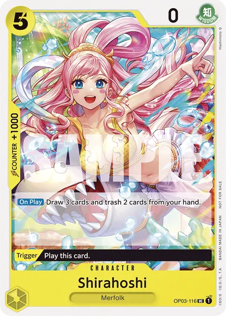 Shirahoshi, One Piece card OP03-116 — PILLARS OF STRENGTH set