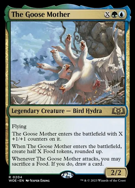 La mère l'oie, carte Magic PWOE 204p — extension Wilds of Eldraine Promos