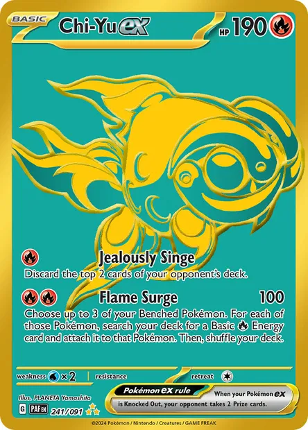 Chi-Yu ex, Pokémon card PAF 241 — Paldean Fates set