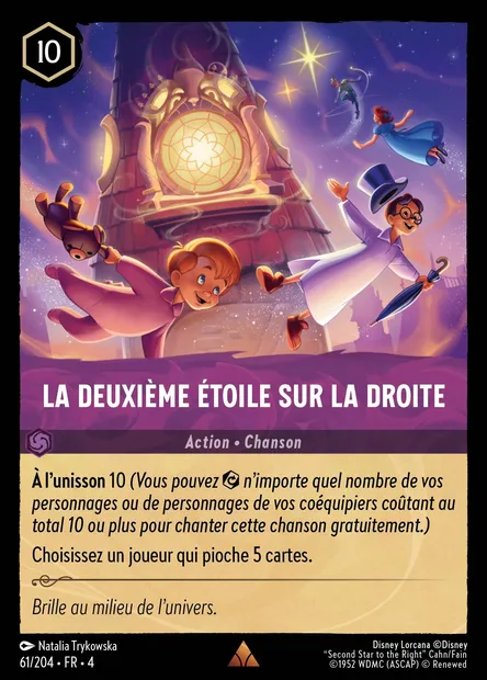 La Deuxième Étoile sur la Droite, carte Disney Lorcana CH4-061 — extension Le Retour d'Ursula