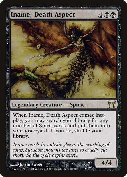 Iname, Death Aspect, Magic card CHK 118 — Champions of Kamigawa set