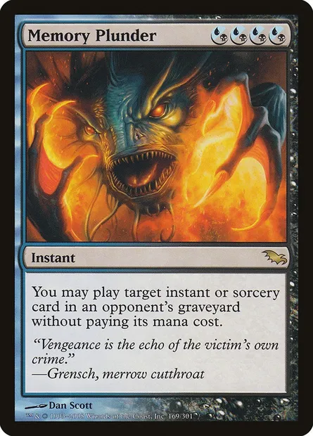 Memory Plunder, Magic card SHM 169 — Shadowmoor set