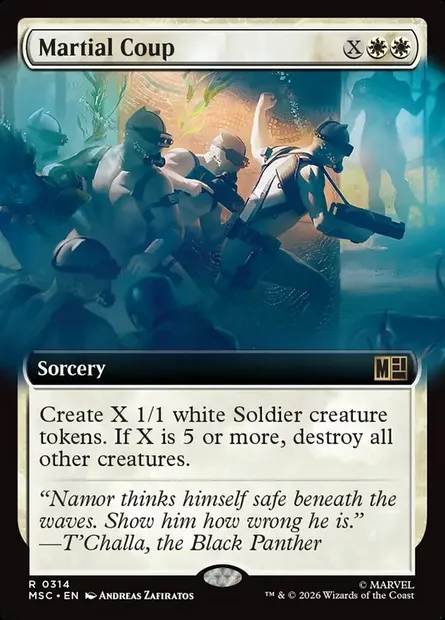 Martial Coup, Magic card MSC 314 — Marvel Super Heroes Commander set