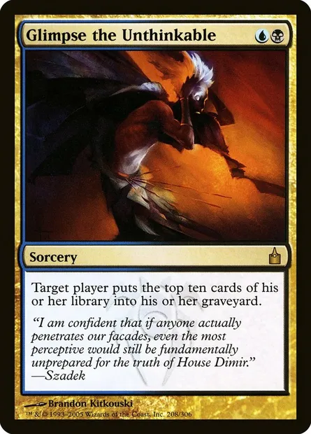 Glimpse the Unthinkable, Magic card RAV 208 — Ravnica: City of Guilds set