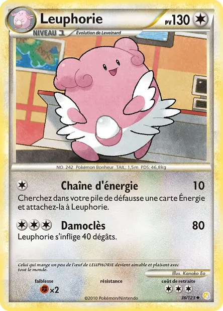 Leuphorie, carte Pokémon HS 36 — extension HeartGold SoulSilver
