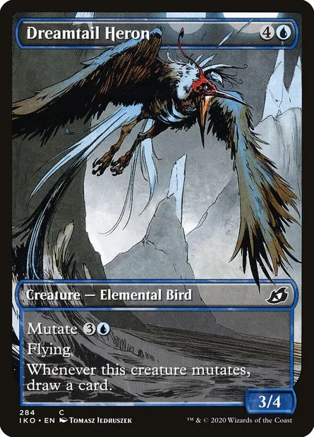 Héron à queue de rêve, carte Magic IKO 284 — extension Ikoria: Lair of Behemoths
