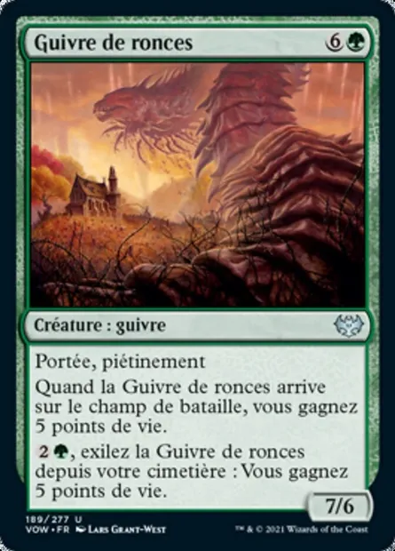Guivre de ronces, carte Magic VOW 189 — extension Innistrad : noce écarlate