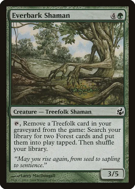 Everbark Shaman, Magic card MOR 121 — Morningtide set