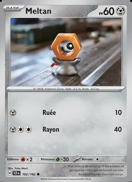 Meltan, carte Pokémon SCR 102 — extension Couronne Stellaire