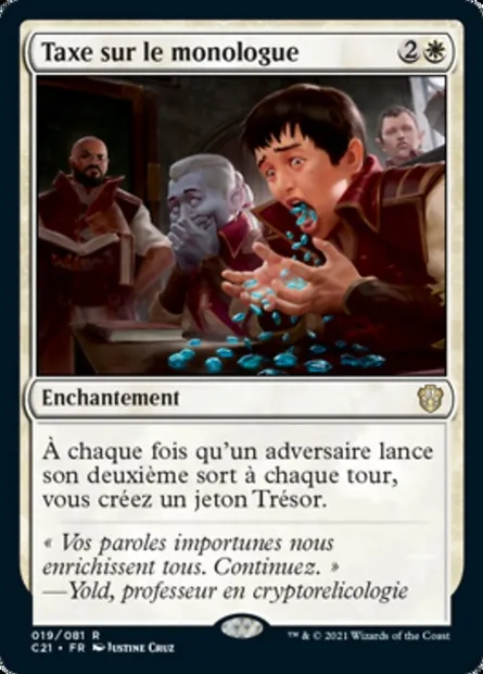 Taxe sur le monologue, carte Magic C21 19 — extension Commander 2021