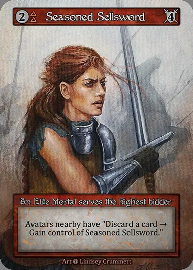 Seasoned Sellsword, carte Sorcery ALP 148 — extension Alpha