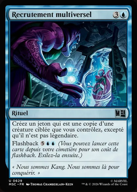 Recrutement multiversel, carte Magic MSC 629 — extension Marvel Super Heroes Commander