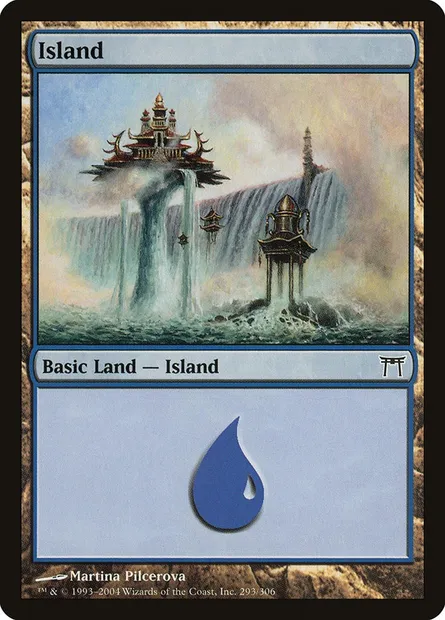 Island, Magic card CHK 293 — Champions of Kamigawa set