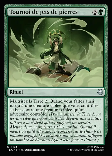 Tournoi de jets de pierres, carte Magic TLA 174 — extension Avatar: The Last Airbender