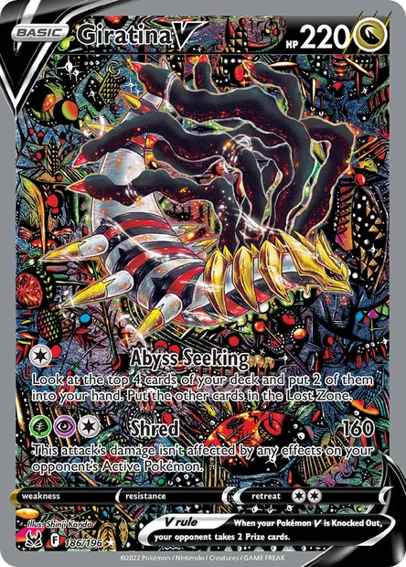 Giratina V, Pokémon card LOR 186 — Lost Origin set