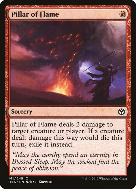 Pillar of Flame, Magic card IMA 141 — Iconic Masters set